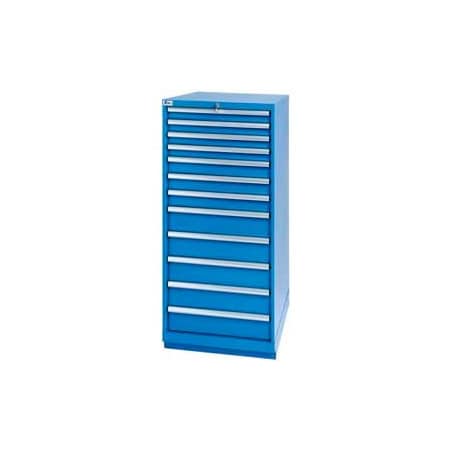 Lista International Lista 12 Drawer Standard Width Cabinet - Bright Blue, Keyed Alike XSSC1350-1234BBKA